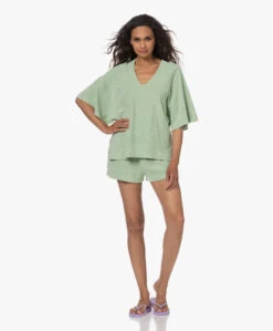 Speezys Amsterdam Badstof Jersey Kaftan Top - Smoke Green -Mode Kleding 230524 2f46ffc4 79d7 4a4e ad8f 1e07b391e738