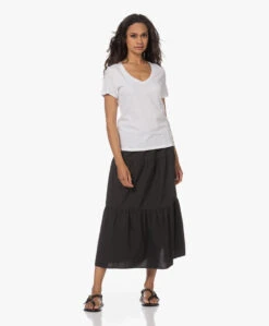 Rails Mary Poplin Midi Strokenrok - Zwart -Mode Kleding 230524 5c0f7644 aed8 406c 9a52 faf24f49f2e3