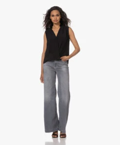 Rag & Bone Meredith Mouwloze Overslag Blouse - Zwart -Mode Kleding 230524 7e829c46 64ae 4bde 863d b48ad9ef1a61