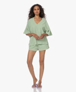 Speezys Amsterdam Badstof Jersey Kaftan Top - Smoke Green -Mode Kleding 230524 a9fe6127 9fbf 4350 9a16 77d35f855719