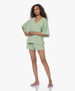 Speezys Amsterdam Badstof Jersey Kaftan Top - Smoke Green -Mode Kleding 230524 b4dbd9bc 23df 4b07 9100 9a0e6638e6e7