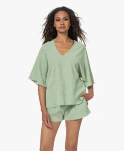 Speezys Amsterdam Badstof Jersey Kaftan Top - Smoke Green -Mode Kleding 230524 de1460de 1fdb 43bd bb63 7e7959669d3f
