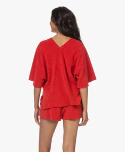 Speezys Amsterdam Badstof Jersey Kaftan Top - Fire Red -Mode Kleding 230525 27f1c8a6 c0b9 4c7b b0b7 3fa486769fa6