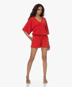 Speezys Amsterdam Badstof Jersey Short - Fire Red -Mode Kleding 230525 35854520 2b94 456d 89ef e3c10eb6e98f