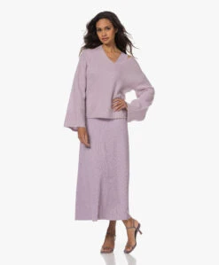 By Malene Birger Lilo Gebreide Fit & Flare Jurk - Pastel Violet -Mode Kleding 230525 3f95cc6d 939b 4e22 8931 f2766a403912