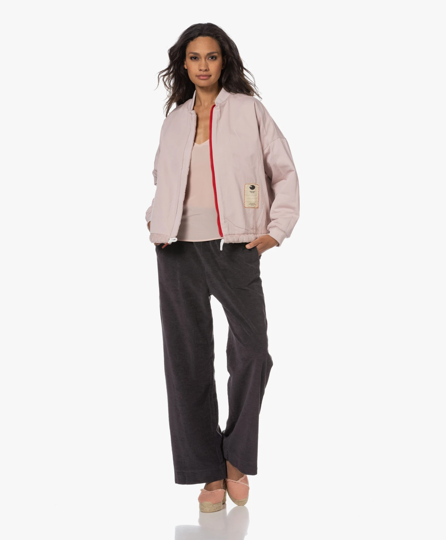 Castañer Clarina Raw Edge Sleehak Espadrilles - Rosa Empolvado 2 Castañer Clarina Raw Edge Sleehak Espadrilles - Rosa Empolvado - Afbeelding 2