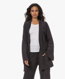 Speezys Amsterdam Badstof Jersey Kimono Jasje - Jet Black -Mode Kleding 230525 45d5d8cb 0ade 4b5d ab40 e4e7ce6deb1c