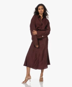 Róhe Panelled Midi Rok - Mulberry -Mode Kleding 230525 49136f5b 3965 4e8d ad55 ebb243c56ebd