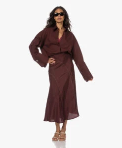 Róhe Panelled Midi Rok - Mulberry -Mode Kleding 230525 730452c9 46c9 4f7a ad55 d889c67eb6e8