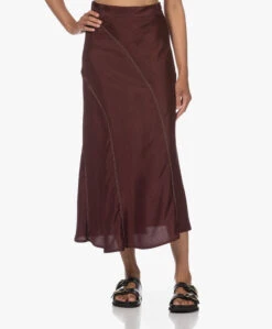 Róhe Panelled Midi Rok - Mulberry