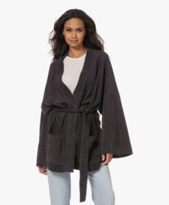 Speezys Amsterdam Badstof Jersey Kimono Jasje - Jet Black -Mode Kleding 230525 919f920a 3dbd 43bc 9335 414bcba526db