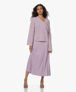 By Malene Birger Lilo Gebreide Fit & Flare Jurk - Pastel Violet -Mode Kleding 230525 9b129737 1e45 4627 9932 89aded77481e