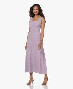 By Malene Birger Lilo Gebreide Fit & Flare Jurk - Pastel Violet -Mode Kleding 230525 ad790224 d043 47d2 9a8d 16f3468b2f9a