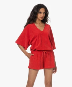 Speezys Amsterdam Badstof Jersey Kaftan Top - Fire Red -Mode Kleding 230525 b3b3d454 94a1 42d7 8ca8 04a3399edfa6