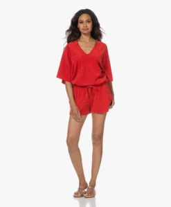 Speezys Amsterdam Badstof Jersey Kaftan Top - Fire Red -Mode Kleding 230525 b801623c bb31 4df2 8b14 23e1d49cda5b 1