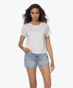 Agolde Drew Modal En Supima Katoenen T-Shirt - Wit -Mode Kleding 230525 b90ff39e 5f53 4039 8217 efa6805dfd56