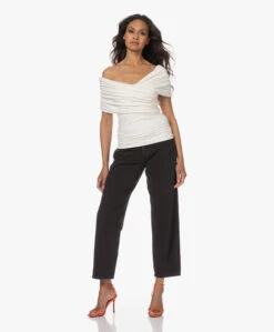 Viveh Giada Reversible Off-Shoulder T-Shirt - Coconut Milk -Mode Kleding 230525 c1442566 a552 4c88 978a 29ddcd6d82e5