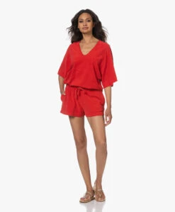 Speezys Amsterdam Badstof Jersey Short - Fire Red -Mode Kleding 230525 c269f1e6 5d68 484d 8a60 06a96fef748b