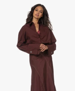 Róhe Poplin Overhemd Met Dubbele Manchetten - Mulberry -Mode Kleding 230525 e383279e 962a 4515 86bf 63f1d082085d