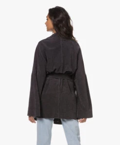 Speezys Amsterdam Badstof Jersey Kimono Jasje - Jet Black -Mode Kleding 230525 eca6cc29 107c 4d64 a165 c7f4261f2efe