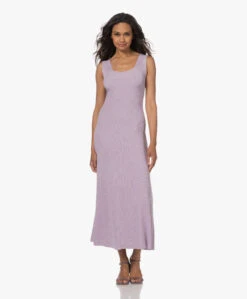 By Malene Birger Lilo Gebreide Fit & Flare Jurk - Pastel Violet -Mode Kleding 230525 f3c67365 60b3 452e 863e ebaa1e1d4acd
