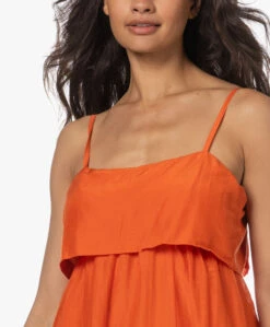Xírena Skyla Katoen-Zijde Voile Jurk - Papaya -Mode Kleding 230530 4260ea2d 05fd 47a6 a408 dae6a740288c