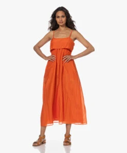 Xírena Skyla Katoen-Zijde Voile Jurk - Papaya -Mode Kleding 230530 bdcde75b 19f3 441d 8ee3 d0adcc552c88