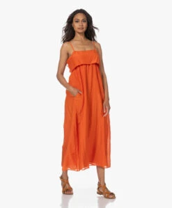 Xírena Skyla Katoen-Zijde Voile Jurk - Papaya -Mode Kleding 230530 f12cb1c7 a449 4158 8538 d0852a335644