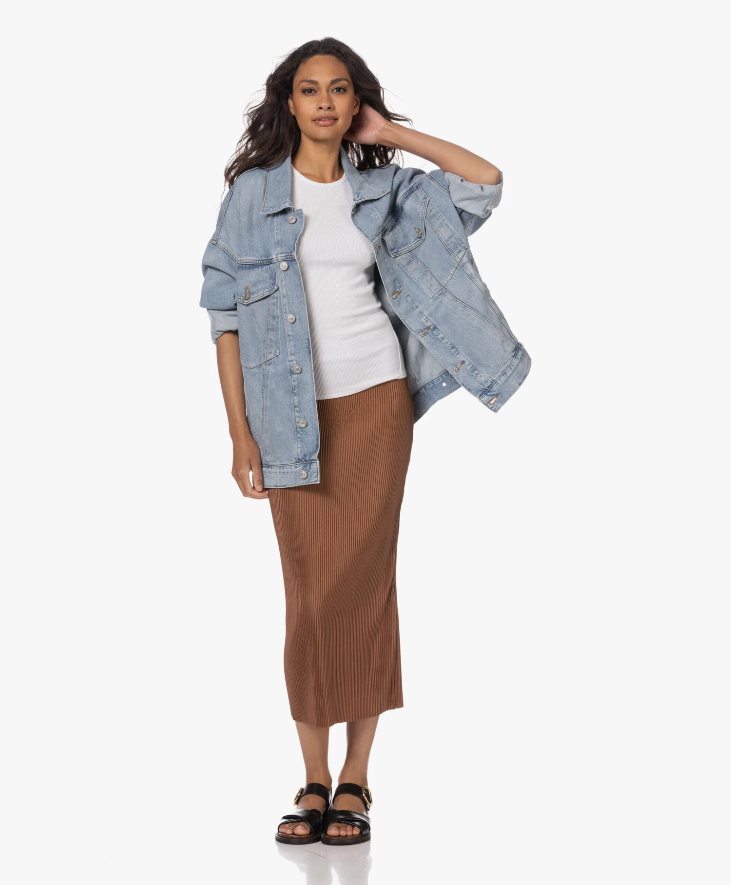 See By Chloé Lyna Kalfsleren Sandalen - Zwart 6 See By Chloé Lyna Kalfsleren Sandalen - Zwart - Afbeelding 6