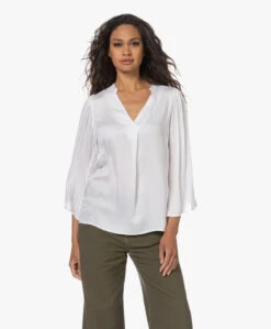 Plein Publique La Vera Satijnen Blouse - Wit