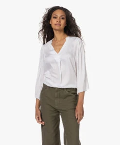 Plein Publique La Vera Satijnen Blouse - Wit -Mode Kleding 230531 2b431fdf f38a 4345 85b3 4969b17ffea2