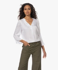 Plein Publique La Vera Satijnen Blouse - Wit -Mode Kleding 230531 39207d21 0f00 4527 a4a7 ee074fc0110c