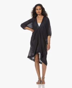 Su Paris Lea Gauze Kaftan Met Streepdessin - Zwart -Mode Kleding 230531 464446f8 8453 4466 b9fb 460537b29462