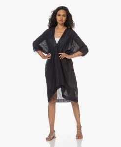 Su Paris Lea Gauze Kaftan Met Streepdessin - Zwart -Mode Kleding 230531 47d38a2c 0dbb 4865 a660 893647886300