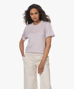 By Malene Birger Hedil Boxy Katoenen T-Shirt - Pastel Violet -Mode Kleding 230531 8c62183b f06b 4050 8797 862895410d6a