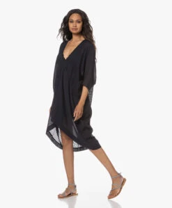 Su Paris Lea Gauze Kaftan Met Streepdessin - Zwart -Mode Kleding 230531 a1b49790 86a6 48c9 bfee 88742f59eb2f