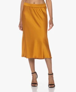 Closed Satijnen Midi Rok - Golden Cinnamon