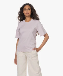 By Malene Birger Hedil Boxy Katoenen T-Shirt - Pastel Violet -Mode Kleding 230531 c1507e48 357c 4043 bd4d 7a55772bc64c