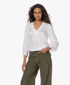 Plein Publique La Vera Satijnen Blouse - Wit -Mode Kleding 230531 e95ab53b 6d96 42b7 91dc 7519ea7a3b7a