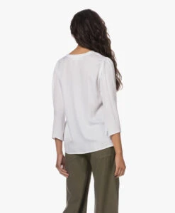 Plein Publique La Vera Satijnen Blouse - Wit -Mode Kleding 230531 ff329f67 1a6a 4587 8ca3 054c4bd73c9a