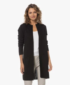 Sibin/Linnebjerg Zuni Lang Open Vest - Zwart -Mode Kleding 230601 00aaec65 af91 46f9 bd42 0c884725cd06