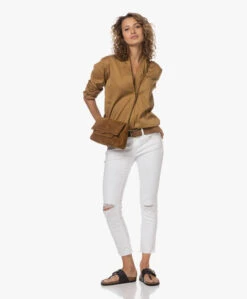 Rag & Bone Dre Low-Rise Destroyed Slim Boyfriend Jeans - Wit -Mode Kleding 230601 15c30078 8cc3 4db0 bfc2 67754e18e0e2