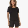 Repeat Jersey Lyocell Mix T-Shirt - Zwart