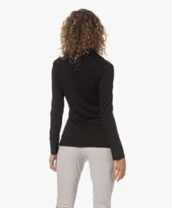 Lasalle Tencel Jersey Blouse - Zwart -Mode Kleding 230601 2a0957ca d5d6 40ed 96bb b7e168f31b16