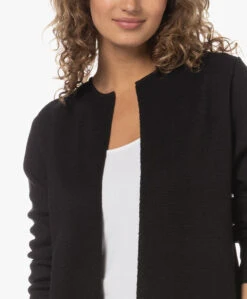 Sibin/Linnebjerg Zuni Lang Open Vest - Zwart -Mode Kleding 230601 4185fd7a 8b6e 469a af78 89d5c69540da