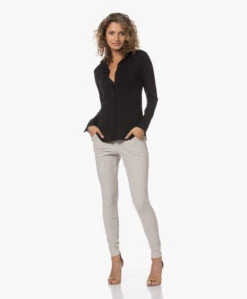 Lasalle Tencel Jersey Blouse - Zwart -Mode Kleding 230601 6a2aebe6 36d4 46db 9f3d 4e4e4ef8852c