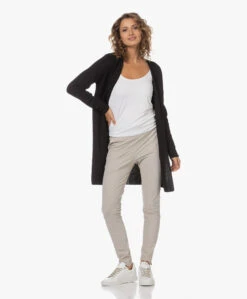 Sibin/Linnebjerg Zuni Lang Open Vest - Zwart -Mode Kleding 230601 baacd759 1ae1 4540 836d c7ebb6f20b74