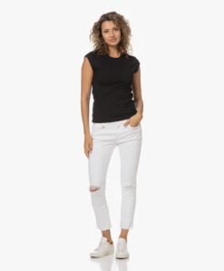 Rag & Bone Dre Low-Rise Destroyed Slim Boyfriend Jeans - Wit -Mode Kleding 230601 e0883591 f52b 4a96 98d2 cf1b4256918c