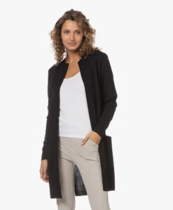 Sibin/Linnebjerg Zuni Lang Open Vest - Zwart -Mode Kleding 230601 f411eadc e522 4d4e 8b70 a12591635600