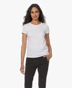 Majestic Filatures Jamie Deluxe Katoenen T-Shirt - Wit